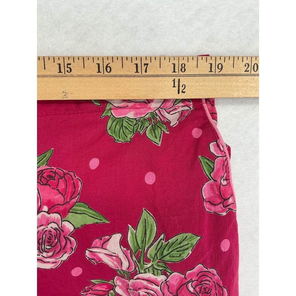 Mahogany Pajama Set Women XL Pink Floral Polka Dot 100% Cotton Long Sleeve Pants - Picture 12 of 12